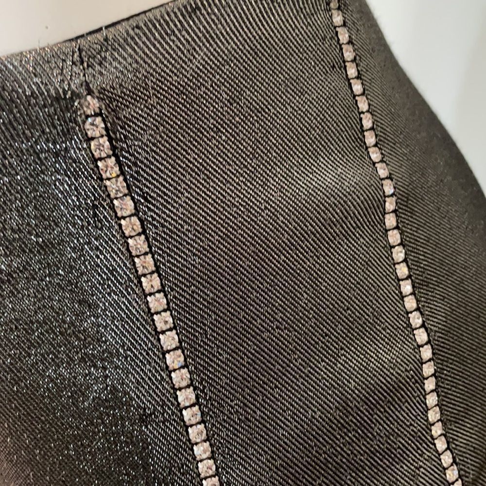🎀AREA S  luxury silver BICYCLE SHORTS WITH CRYSTALS - Picture 6 of 15